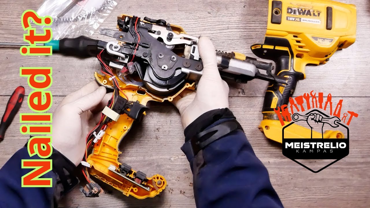 Полный капитальный ремонт гвоздезабивного пистолета DeWalt DCN692 типа 1 2 3: разборка и ремонт.