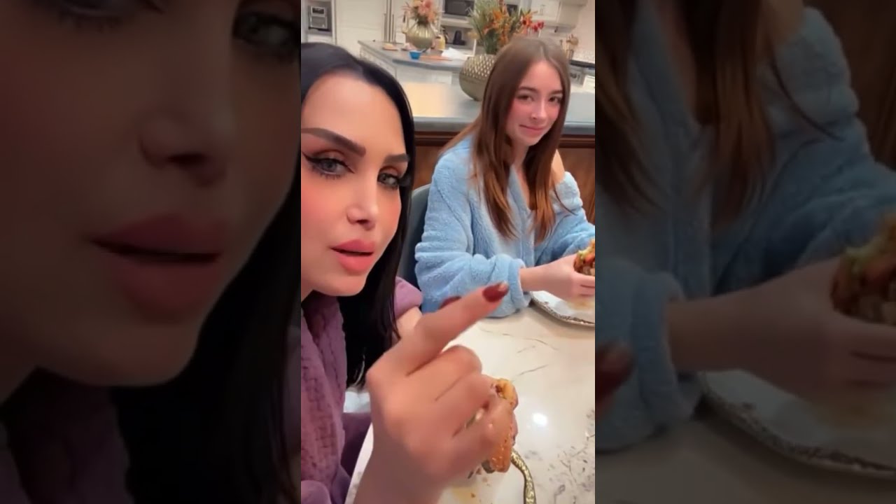 كشخت ابني عجبه فستاني😍اشتهيت برغر ومعاد سواه مع حبيبته كايلي شوفو كيف يحبو بعض❤️‍🔥