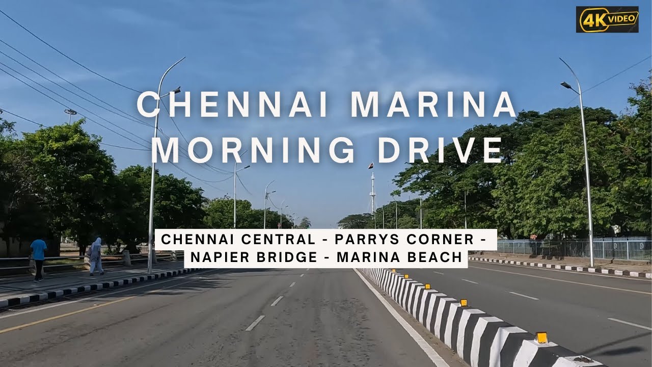 Chennai city drive|Chennai central to Marina|#oldestroad #chennai #central #marina #pov #parrys