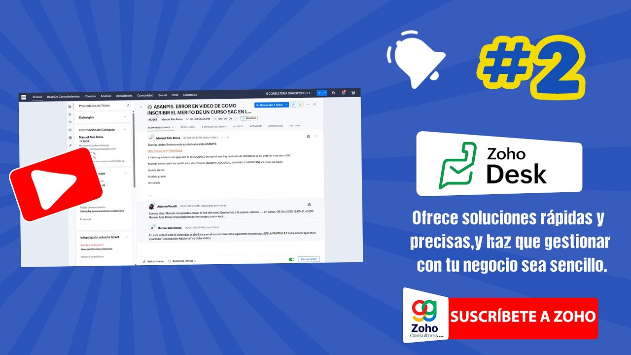 ZOHO DESK: GUÍA COMPLETA PARA GESTIONAR SOPORTE AL CLIENTE COMO UN PROFESIONAL