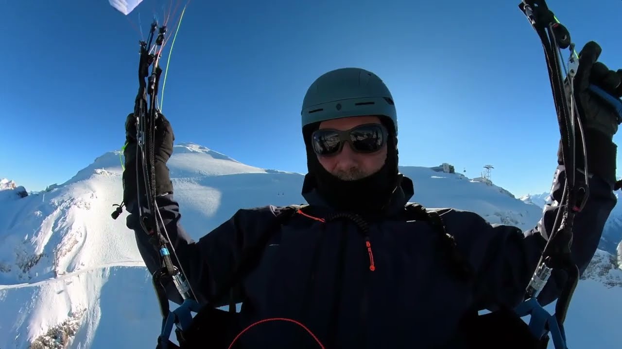 Flug vom Titlis zum Landeplatz Fallenbach