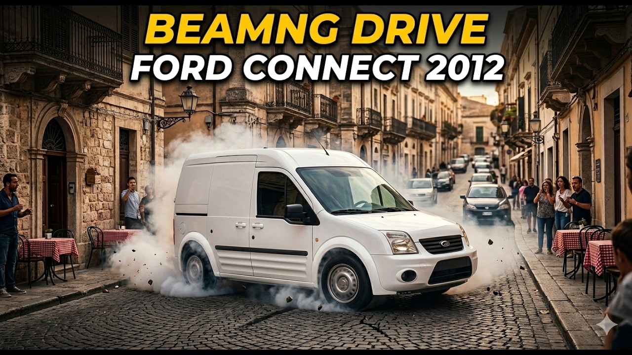BeamNG Drive Türkiye - Ford Connect - Sürüş - Kaza - Yanlama