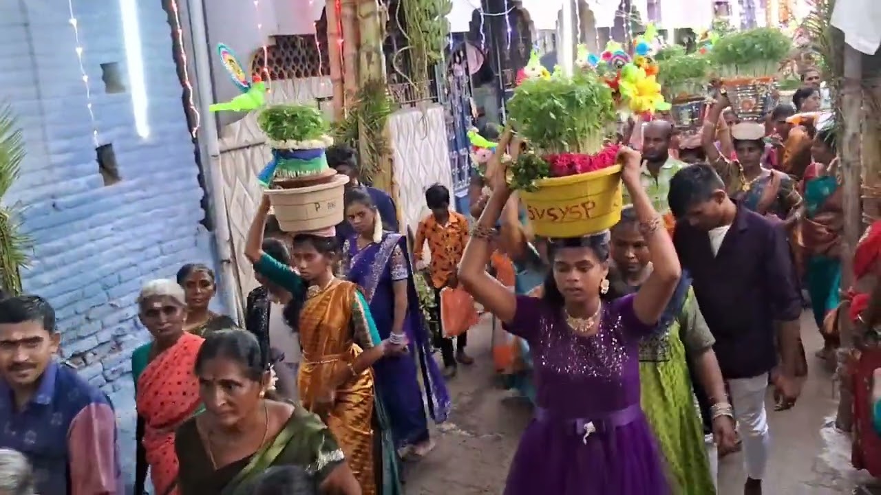ஸ்ரீவில்லிபுத்தூர் பெருமாள்பட்டி நாடார் தெரு ஸ்ரீ பத்ரகாளியம்மன் திருக்கோயில் முளைப்பாரி திருவிழா
