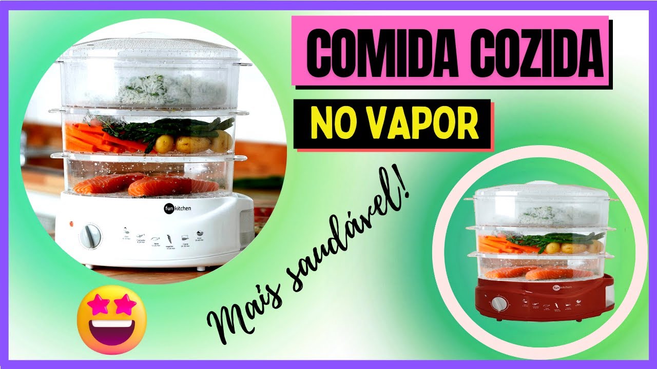 PANELA aparelho de COZIMENTO a VAPOR Fun Kitchen é BOM? TESTEI com ARROZ e LEGUMES e me SURPREENDI
