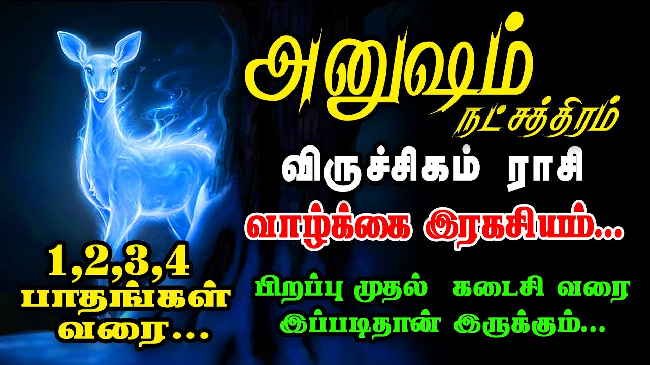 அனுஷம் நட்சத்திரதின் வாழ்க்கை இரகசியம்! | Anusham natchathiram | jj today tamil | viruchaga raasi