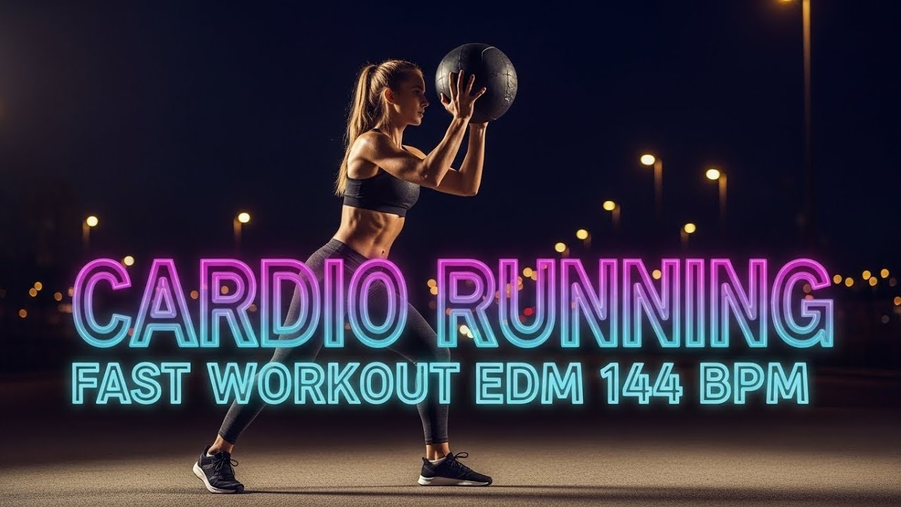 Cardio Running Fat Burn Workout Music – High speed cardio under endless streetlights 144 BPM