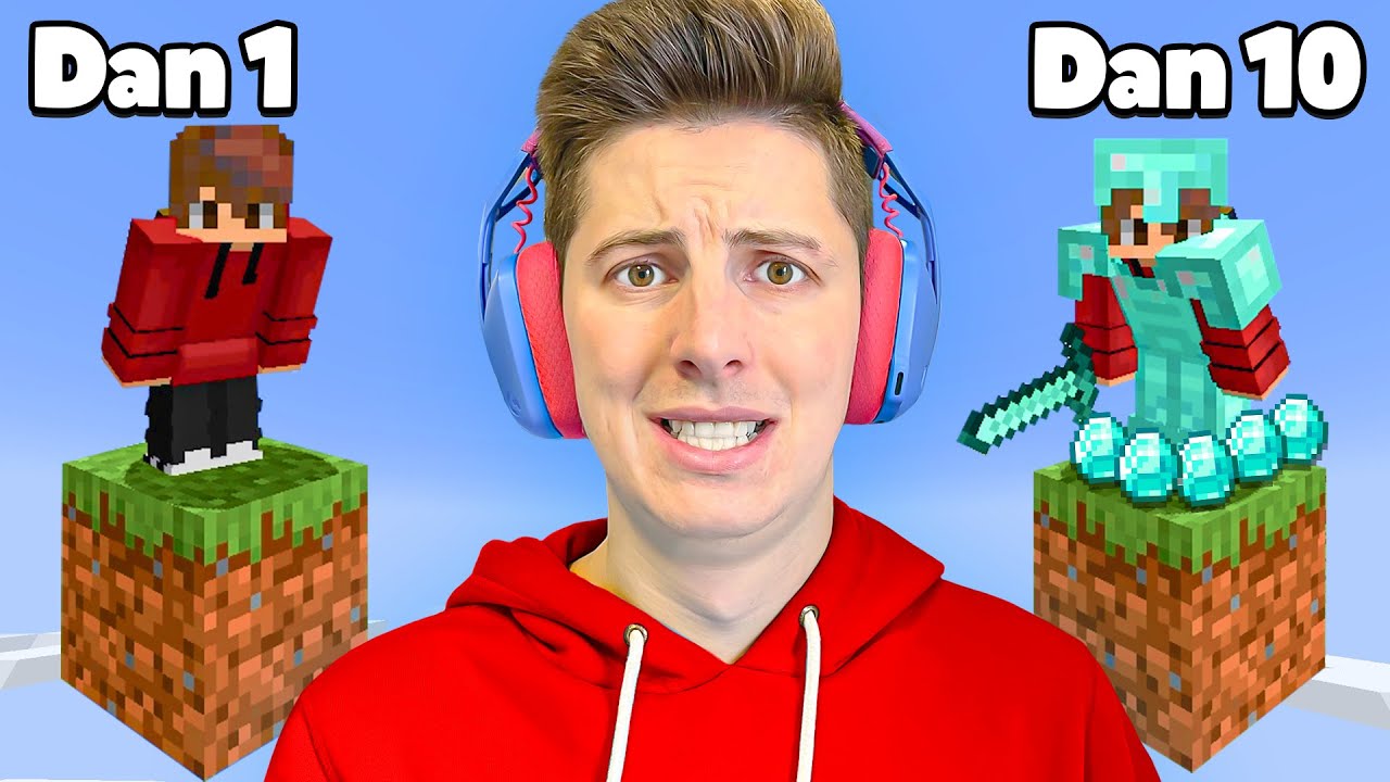 10 DANA NA JEDNOM BLOKU U MINECRAFTU