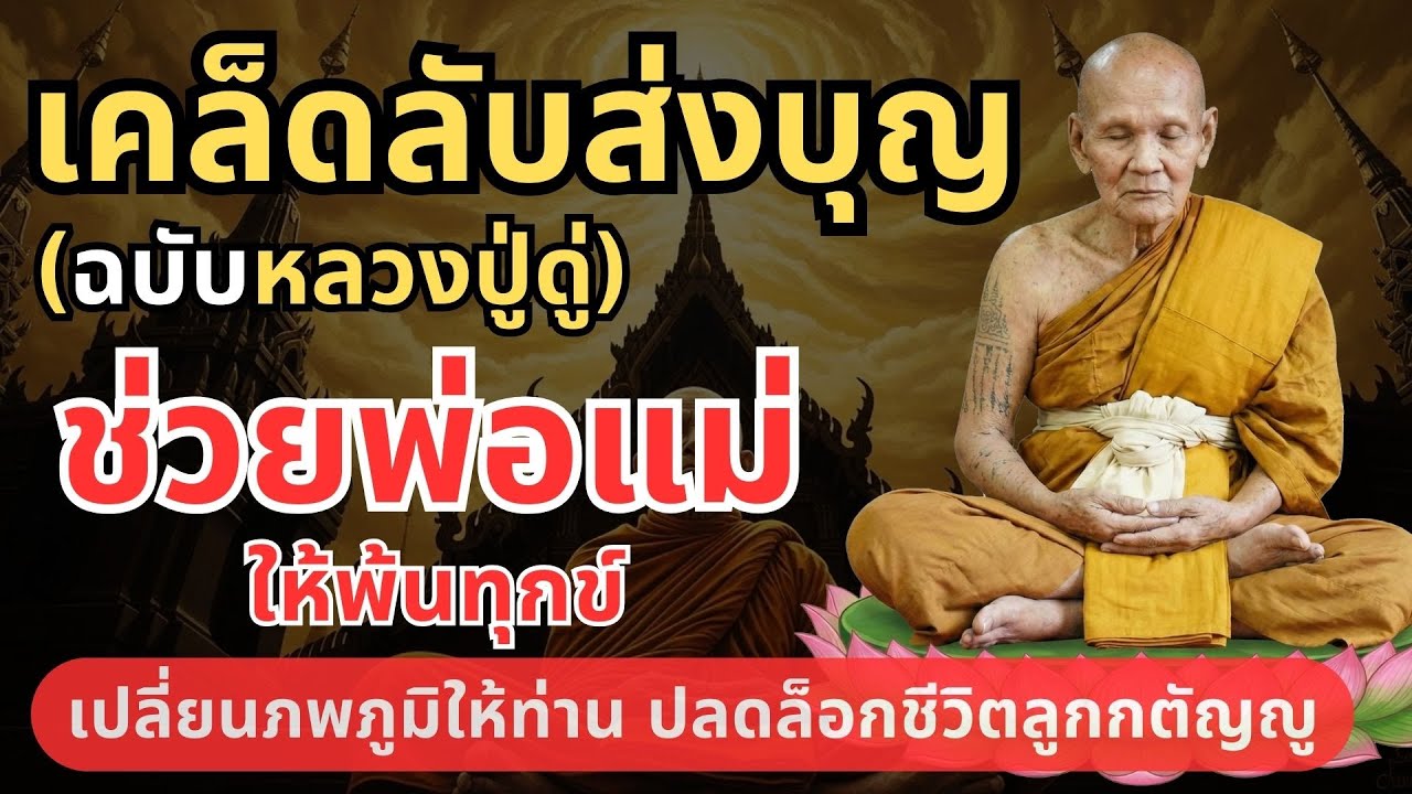ฟังก่อนอน วิธีส่งบุญให้ถึงมือพ่อแม่ที่ล่วงลับ ให้ท่านได้บุญ  #หลวงปู่ดู่ #ตีระฆังใจ #ธรรมะก่อนนอน