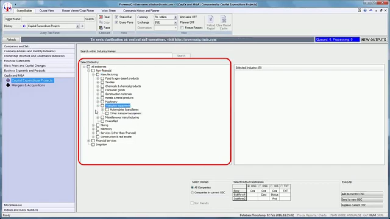ProwessIQ Demo : Capital Expenditure