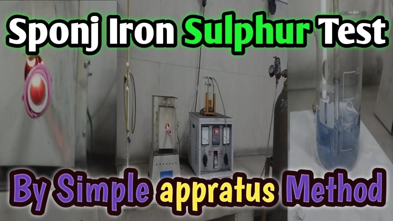 Sulphur Testing procedure // Sponj Iron Sulphur Test by Simple Apparatus Method #sulphur #sponjiron