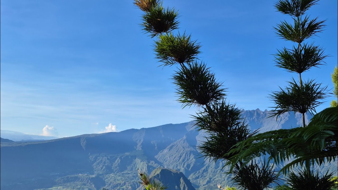 Viewpoint Piton Plaine des Fougères and Piton Bémassoune. Réunion Island 974