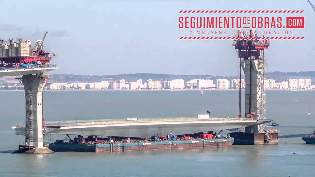 Tramo desmontable Puente de Cádiz. Proyecto de CFCSL. Time-lapse (seguimiento de obras)