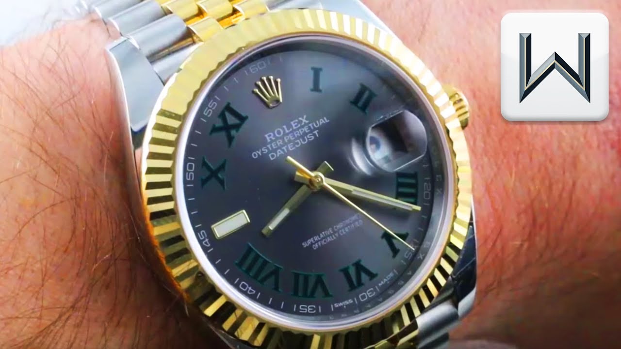 Rolex Datejust 41 Wimbledon Dial, Dark Rhodium, Rolesor Steel Gold 126333 Luxury Watch Review