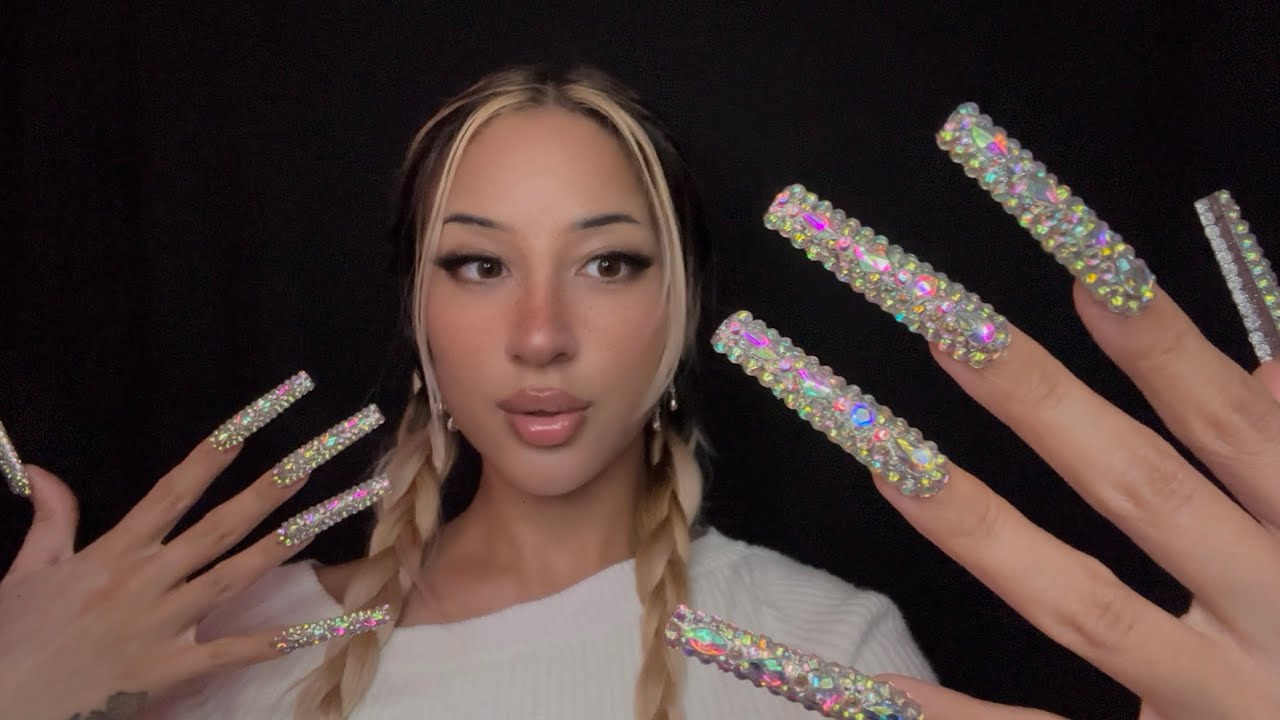 ASMR Extra Long Nail Tapping & Scratching Sounds (VERY Tingly)