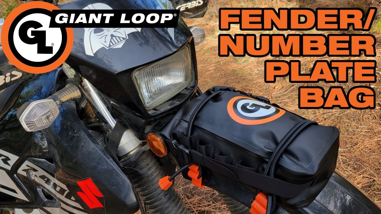 The Giant Loop Fender/Number Plate Bag: The Ultimate Waterproof, Rugged Fender Bag Motorcycle Option