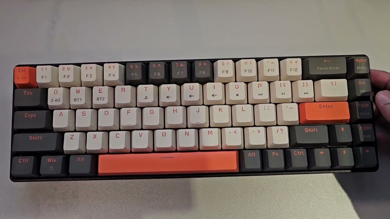 Yindiao K68 Wireless 60% Mechanical Gaming Keybord Review (Twilight version)
