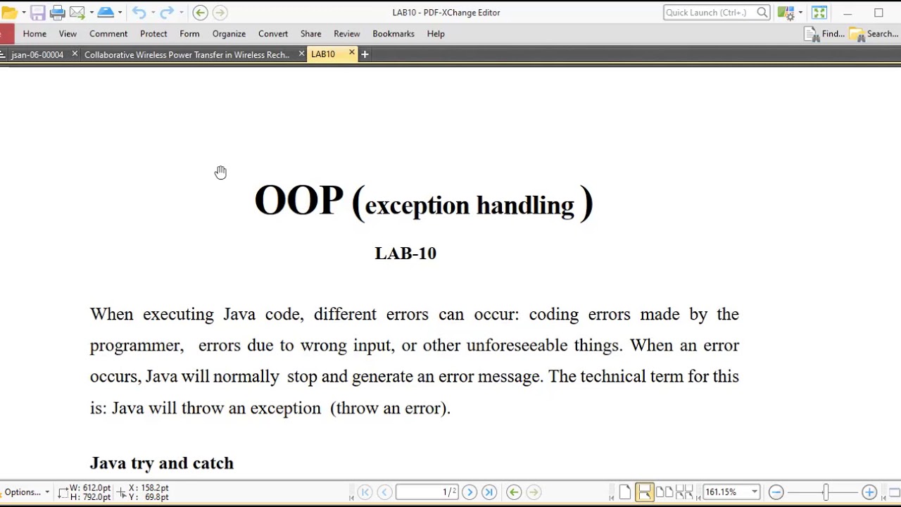 Exception Handling and File Handeling with JavaOOP