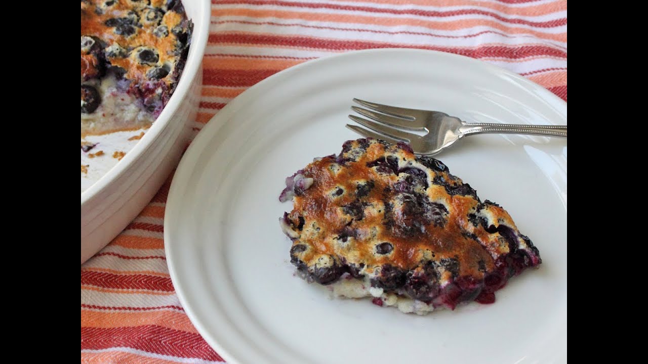 Blueberry Clafoutis Recipe - Fresh Blueberry Baked Custard Dessert