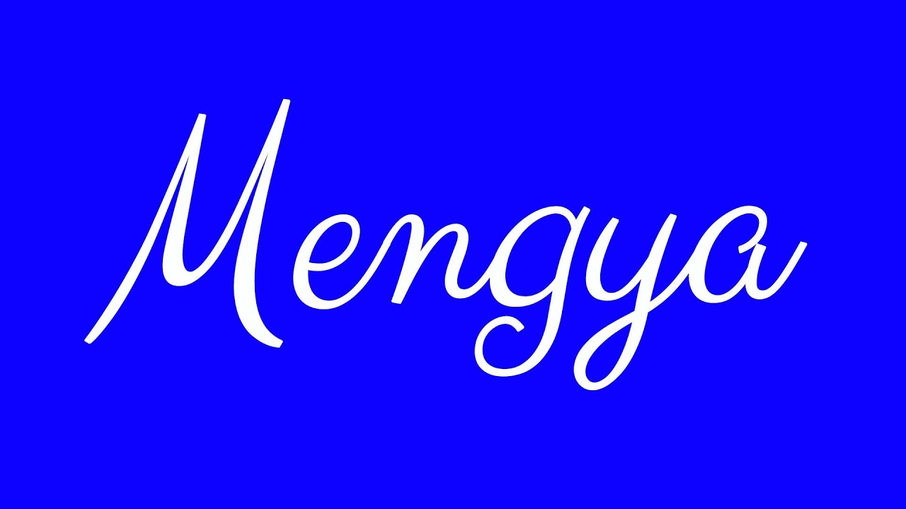 ✎ Mengya ✎ English Cursive Handwriting Tutorial