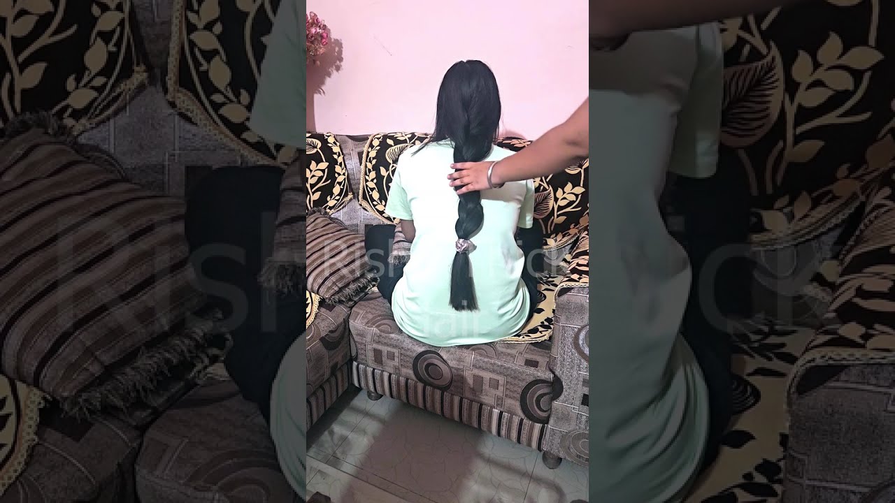 Rishu Thick hair braid & messy Bun | Long Hair | Hairplay | Rapunzel | Bundrop | Hair combing
