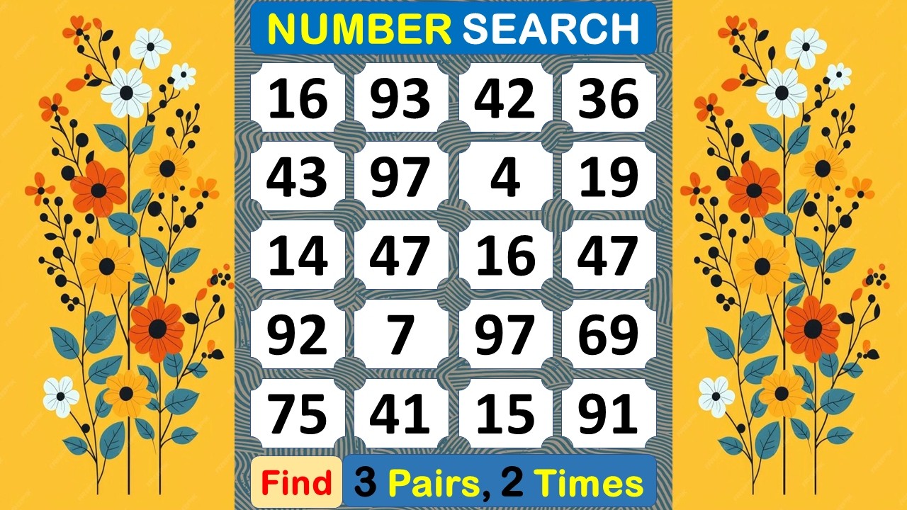 Number Search: The Number Game Relieves Mental Agony. #braingame #memory #puzzle #quiz #agony  -#433