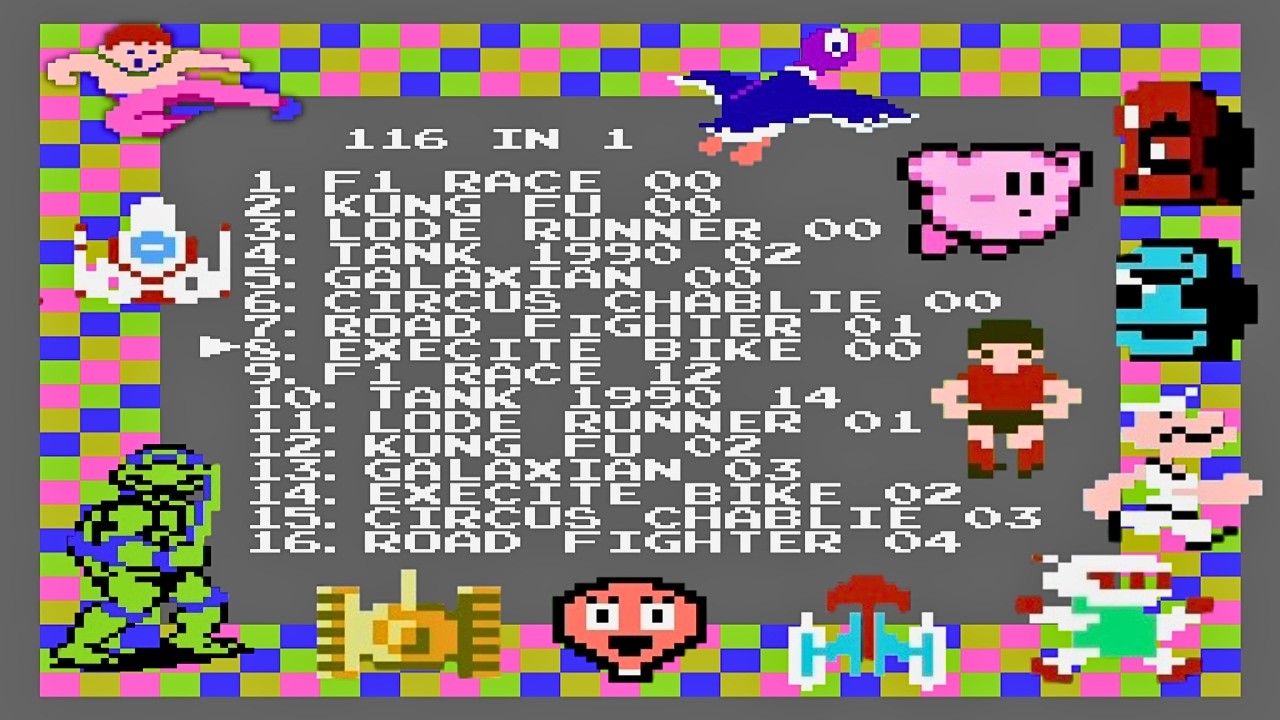 NES 116 in 1 Cartridge Gameplay : Old School Gaming Returns