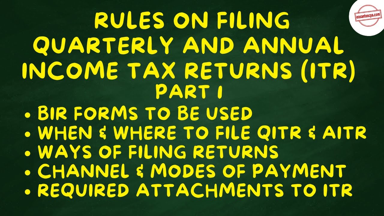 Rules on Filing Quarterly and Annual Income Tax Returns - Part 1 | 𝗣𝗧𝗔𝗕𝗖𝗣 𝗕𝘂𝘀𝗶𝗻𝗲𝘀𝘀 𝗖𝗼𝗮𝗰𝗵𝗶𝗻𝗴