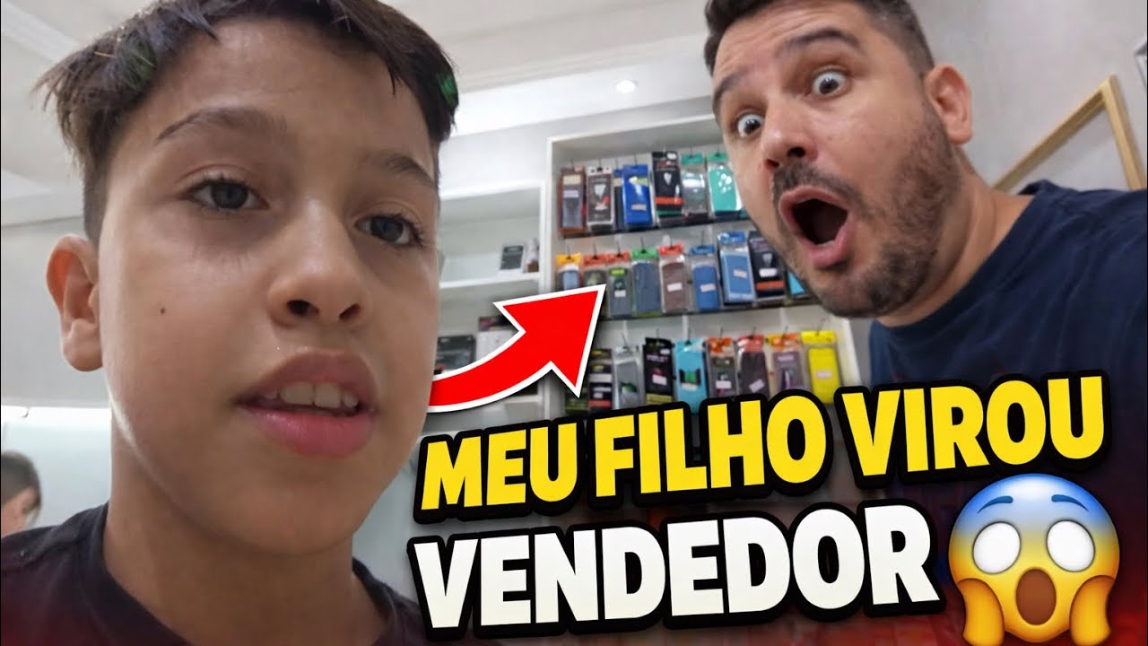 Meu filho virou vendedor 😂 Tour pela loja Gabriel Cell