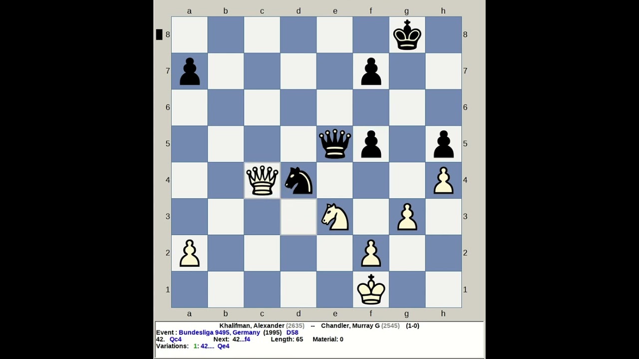 Khalifman, Alexander vs Chandler, Murray G | Bundesliga 9495 Chess Open 1994, Germany