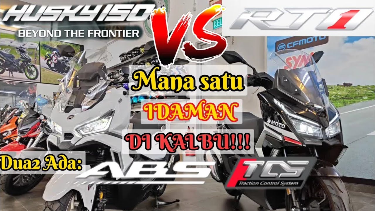 SYM HUSKY 150 VS WMOTO RT1 - ADVENTURE VS MAXI-SKUTER!!! MANA SATU IDAMAN KORG !!!