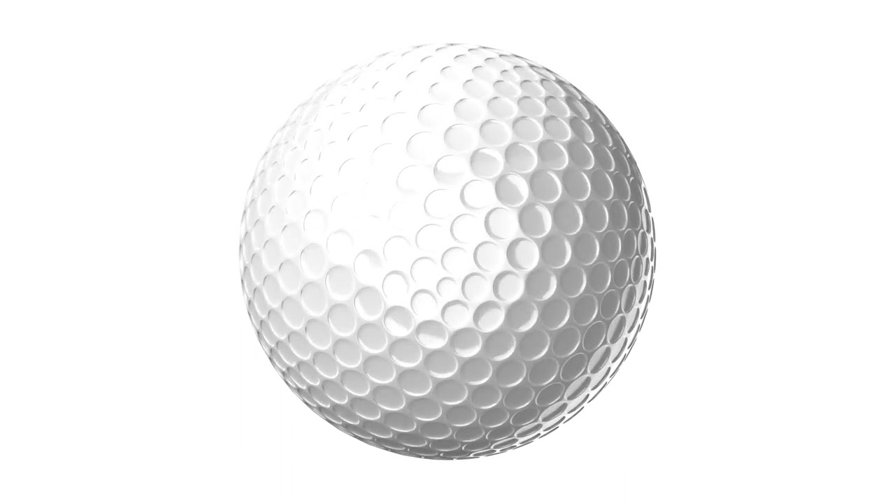 [1 hour] White Golf Ball on White Background - Background/Screensaver[4K][No Sound]