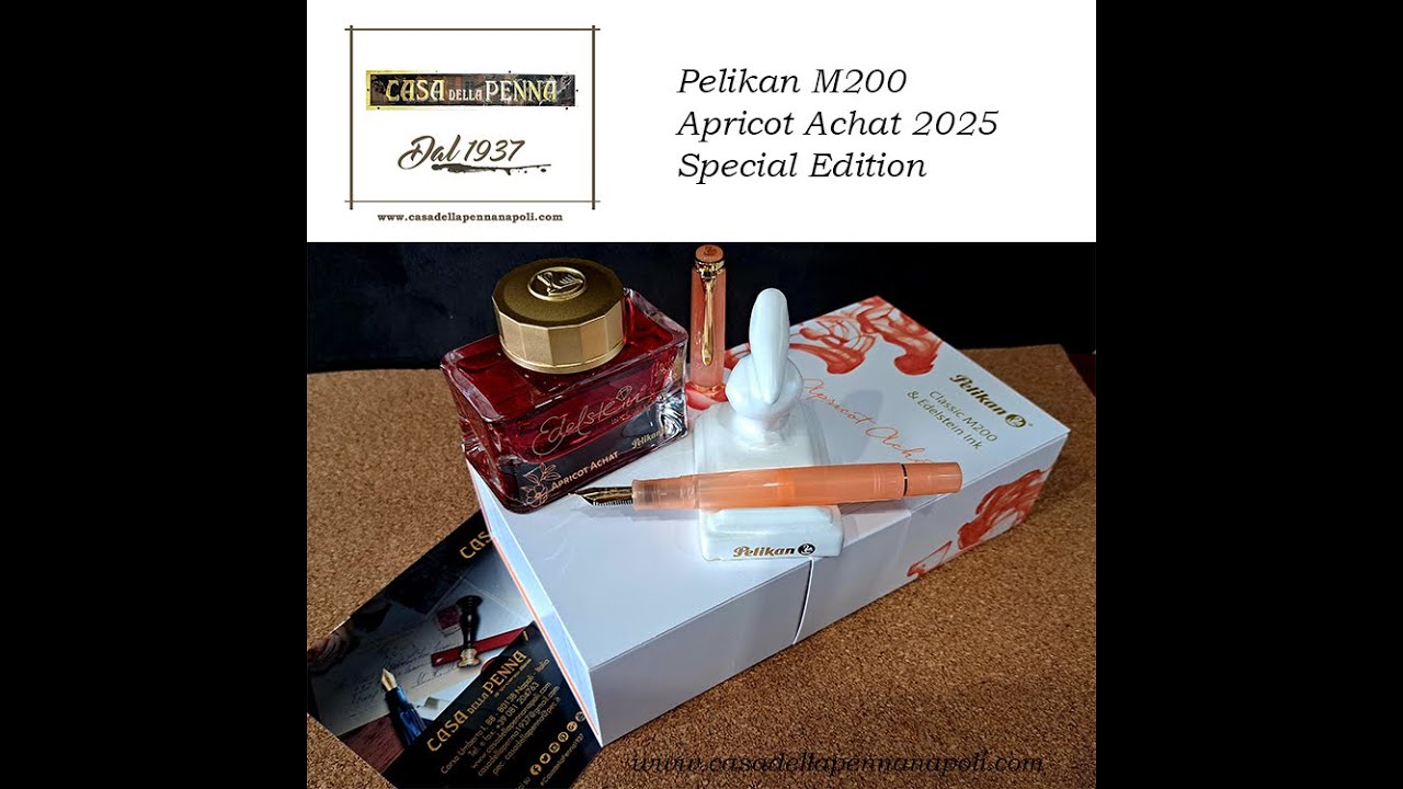 Pelikan M200 Apricot Achat 2025 Special Edition – penna stilografica e inchiostro
