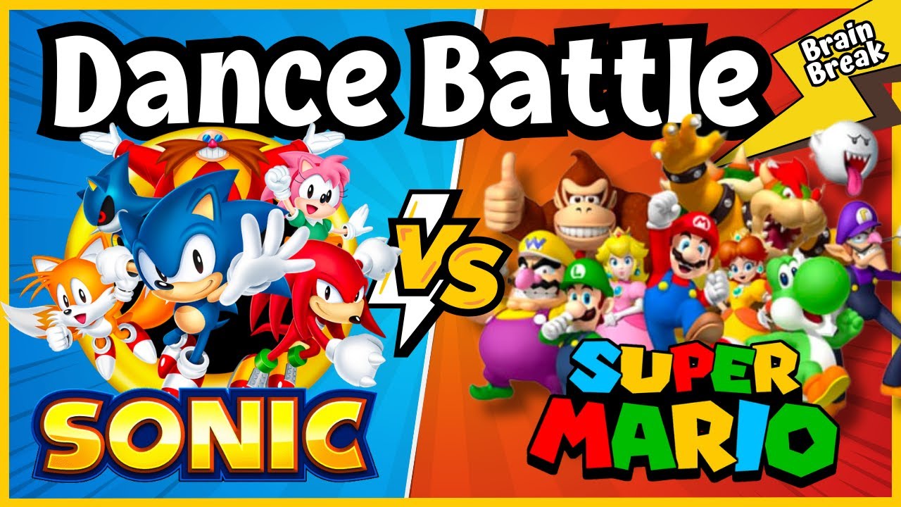 Sonic vs Super Mario Brain Break | Winter Brain Break | Brain Breaks | Yoga for Kids | Freeze Dance