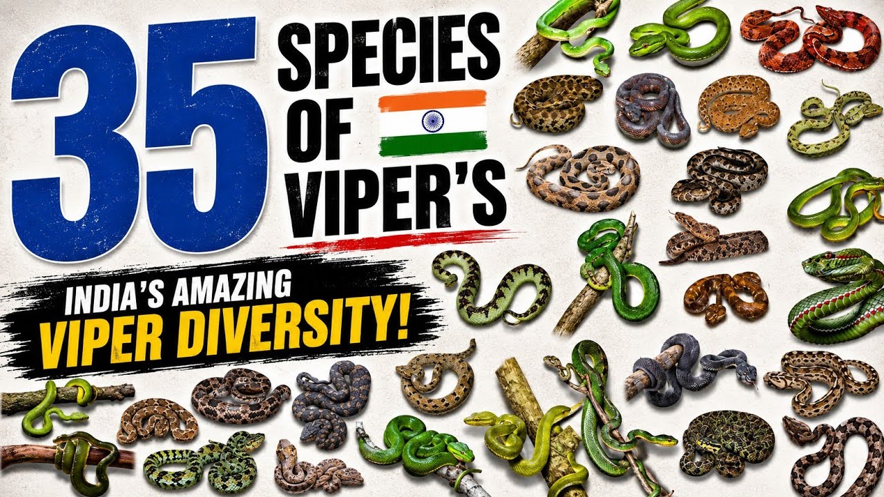 35 Species of Vipers and Pit vipers found in India भारत मे पाए जाने वाले वाइपर की प्रजातिया