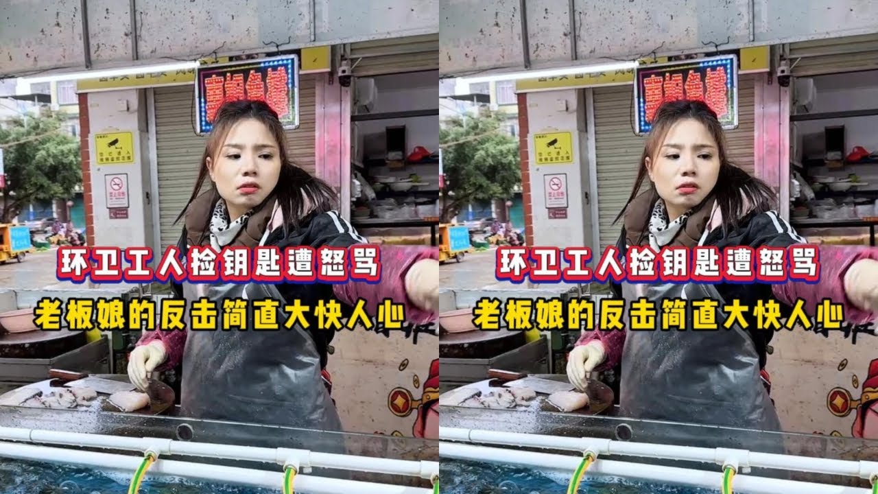 环卫工人捡钥匙遭怒骂，老板娘的反击简直大快人心