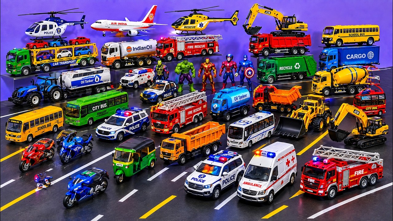 Toy Car Collection for Kids 🚗🚓🚒 | Amazing Vehicles for Toddlers