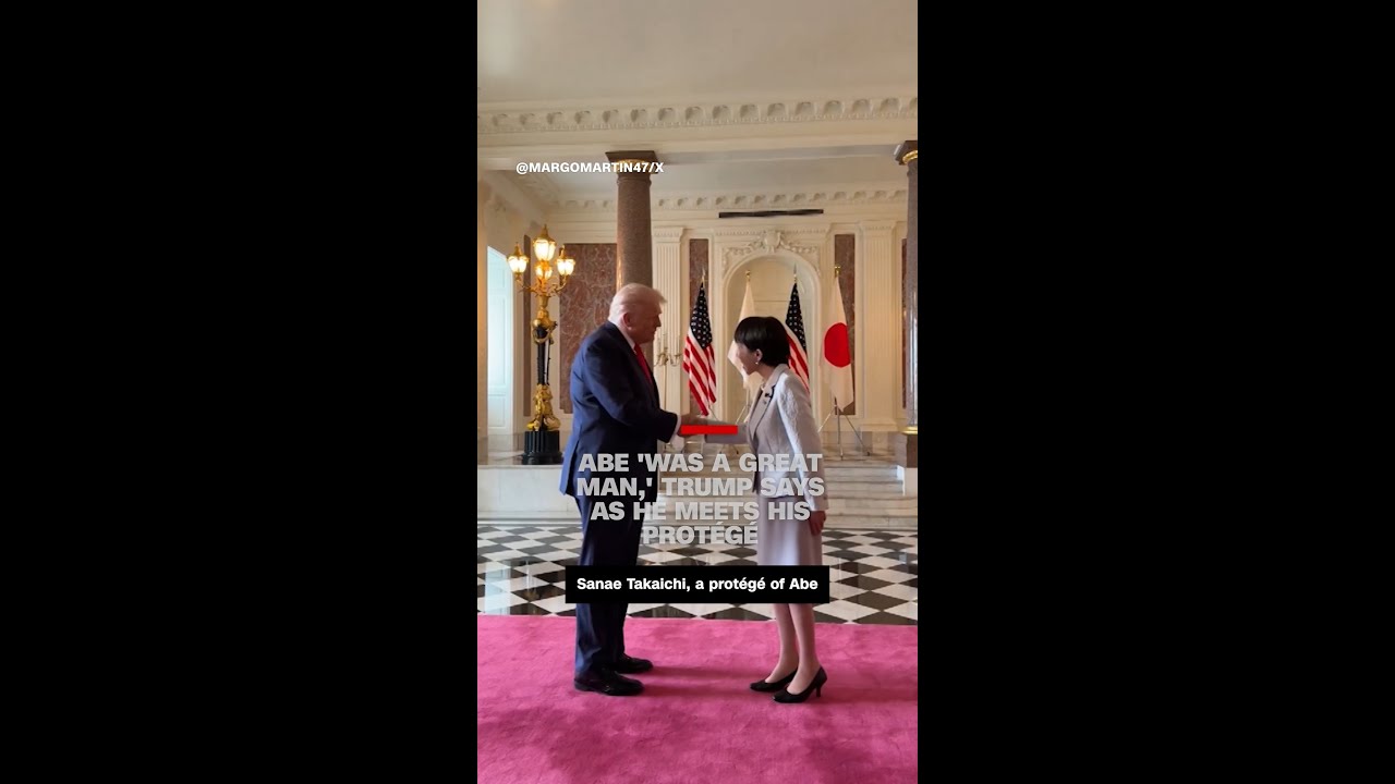 Abe 'was a great man,' Trump says as he meets his prot&eacute;g&eacute;