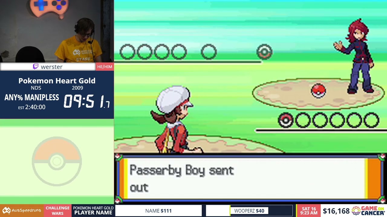 ASM 2022 Event - Pokemon Heart Gold - any% Manipless Speedrun