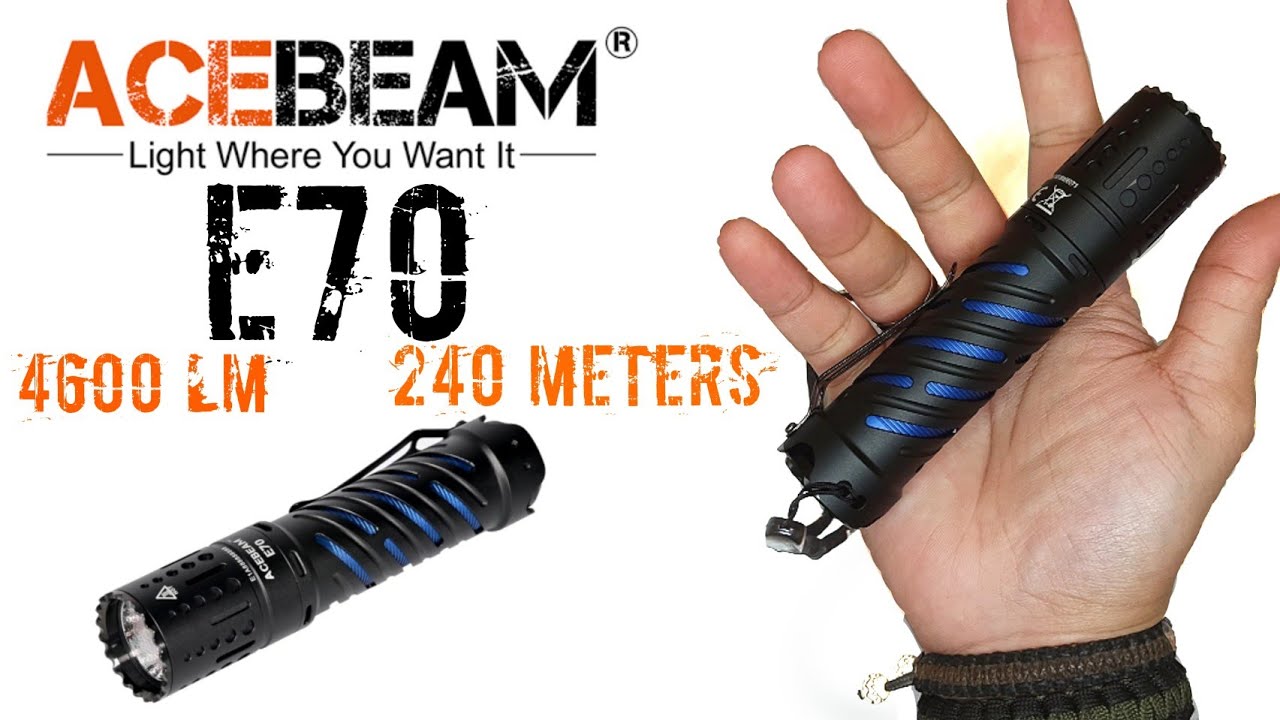 ACEBEAM E70-AL 4600 LUMENS EDC FLASHLIGHT REVIEW