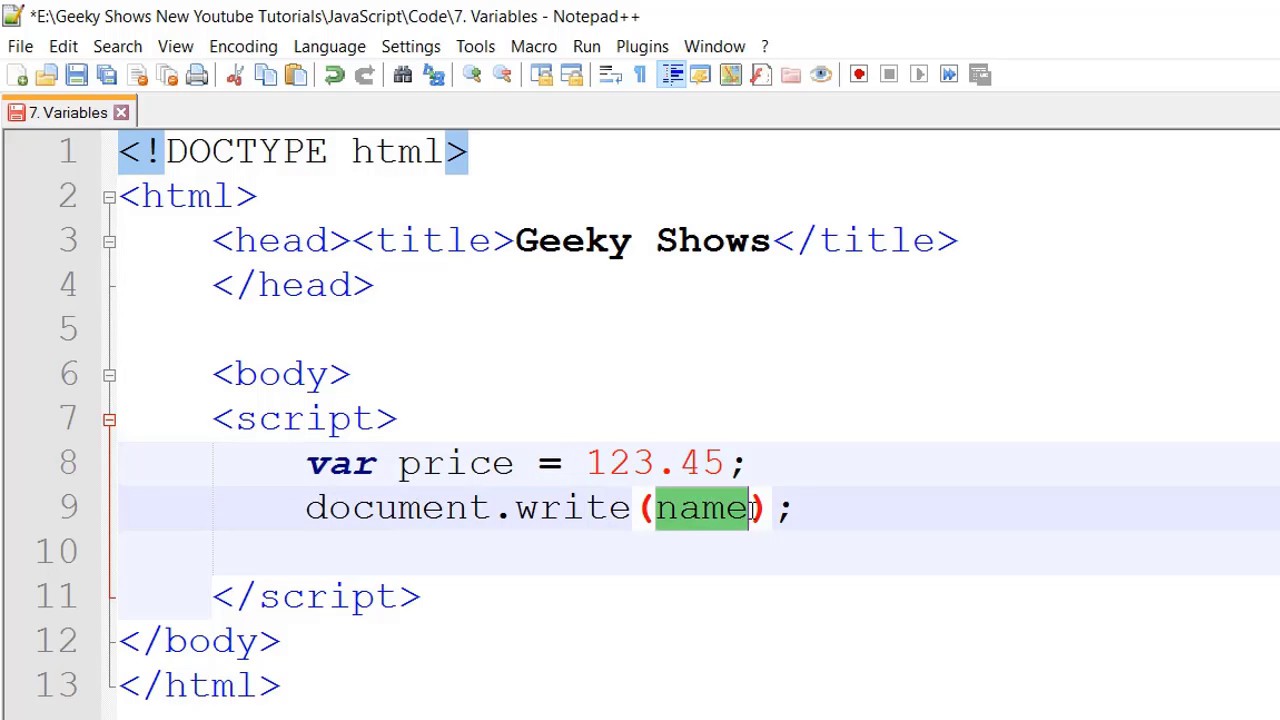 Declaring and Initializing Variable in JavaScript (Hindi)