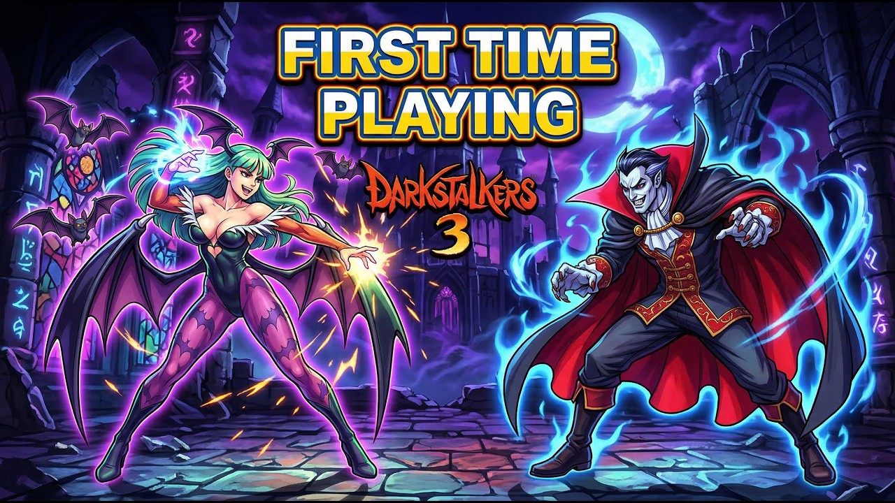 First Time Playing Darkstalkers 3 | Classic Capcom Fighting Game (PS1)