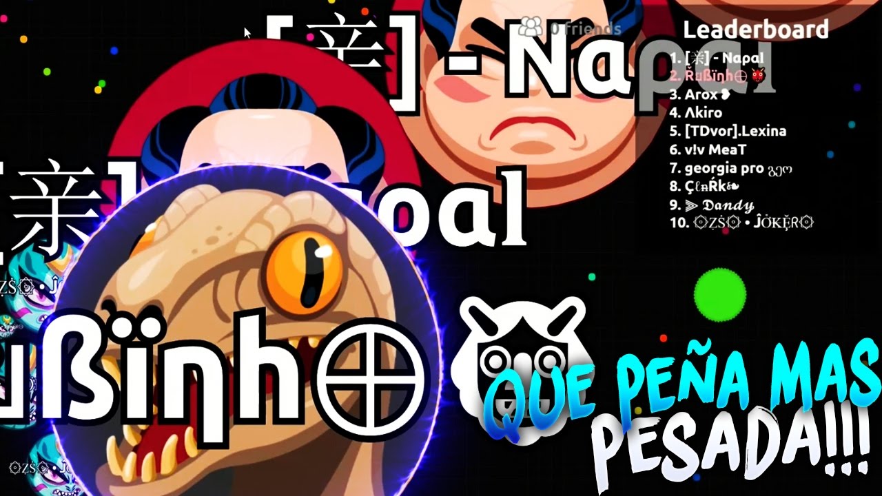QUE PEÑA MAS PESADA!! | Agar.io | Rubinho vlc