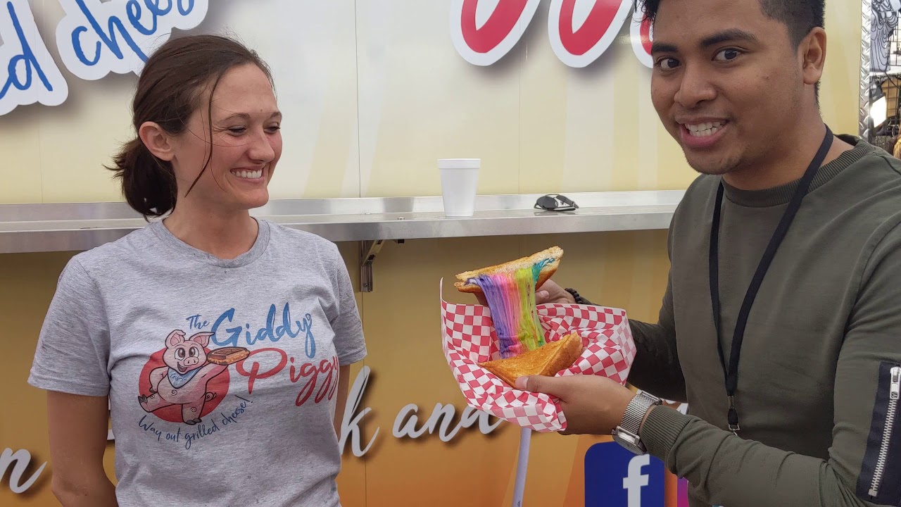 Rainbow Grilled Cheese (The Giddy Piggy) at Florida State Fair 2019