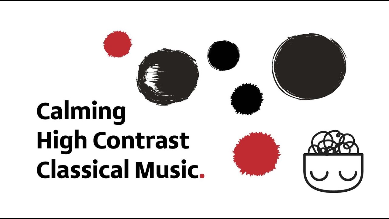 Baby Sensory - High contrast Mozart classical music fun Brain Development stop crying - black white