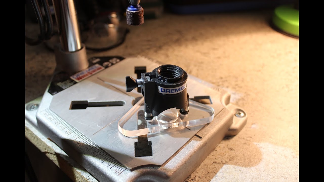 Simple and small Dremel router base attachment for making inlays.