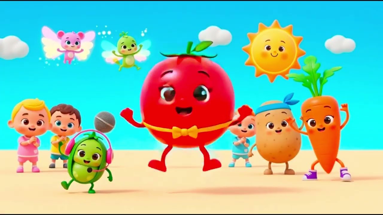 लाल टमाटर फनी डांस 🍅 #kidssongs nursery rhymes song for kids
