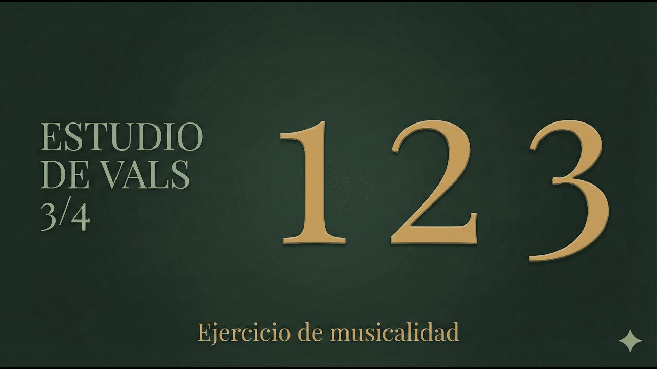 Musicalidad en 3/4: Marcación Completa 1-2-3 (60 BPM)