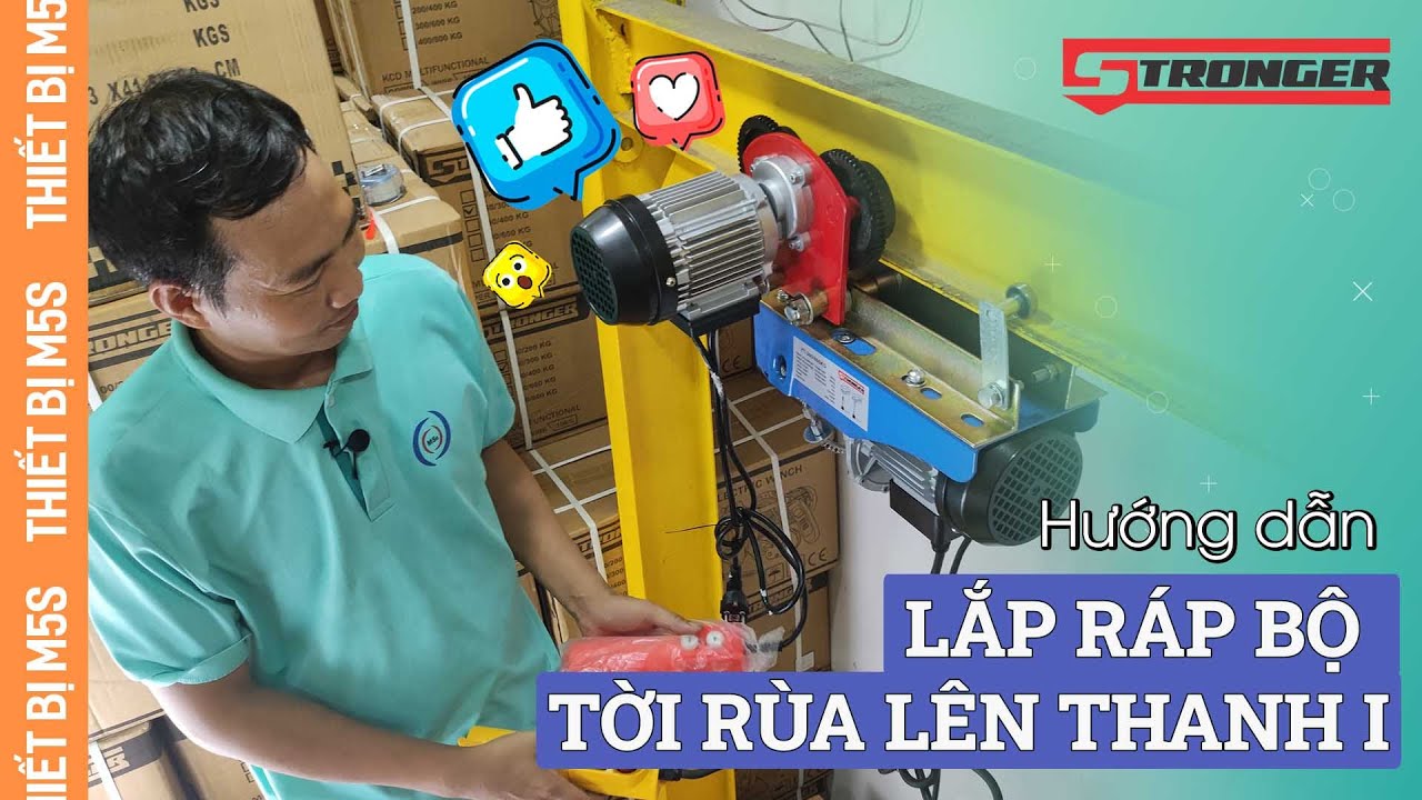 Hướng dẫn cách lắp đặt bộ tời rùa vào dầm I