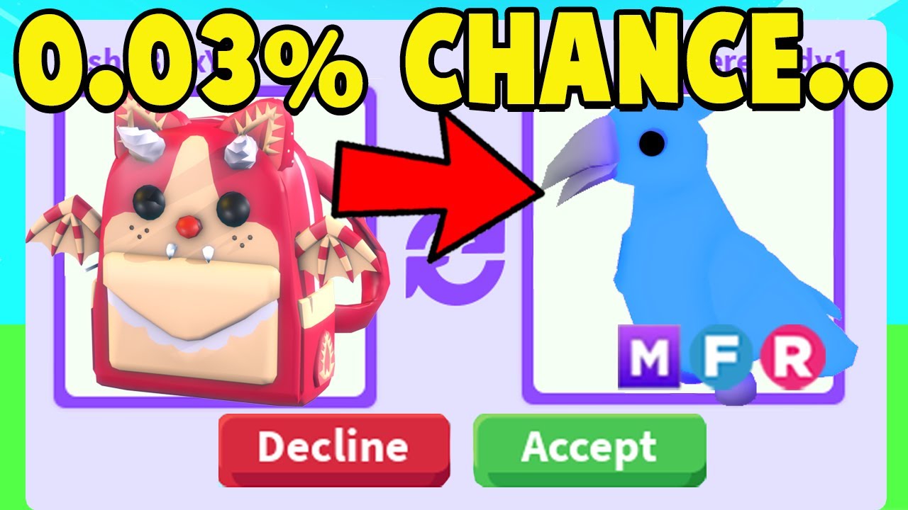 Я обменял предмет Adopt Me с ШАНСОМ 0,03%.