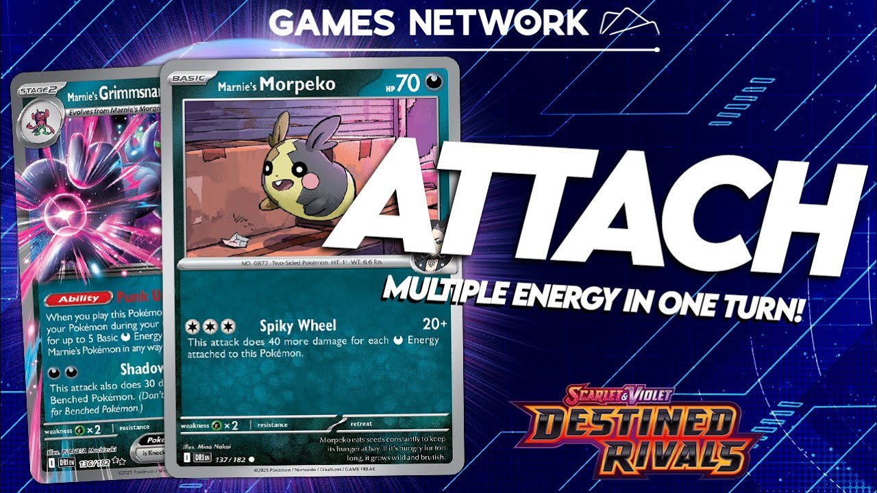 Attach Multiple Energy In One Turn! - Marnie's Morpeko Deck Profile (Destined Rivals) 🐀